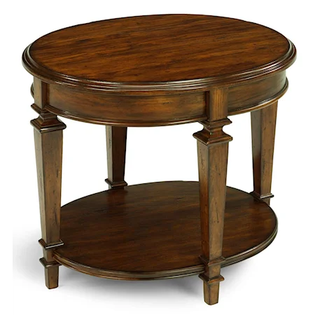 Oval Traditional Wooden End Table